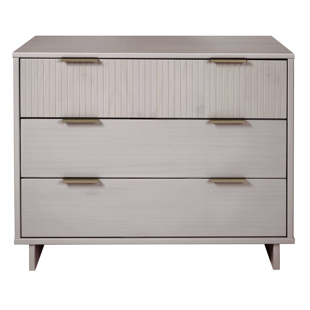 Photos - Dresser / Chests of Drawers Granville Modern 3 Drawer Standard Dresser Light Gray - Manhattan Comfort