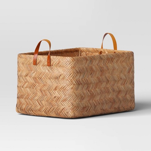 Large Natural Woven Round Basket - Threshold™ : Target