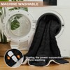 GustoWave Heated Blanket Throw - Thick Cotton Velvet Blanket with Controller, Fast Heating Machine Washable - Black - 3 of 4