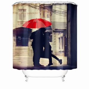 Passersby Kissing Shower Curtains for Bathroom Waterproof Fabric Bath Curtain Durable Soft Stylish Bathroom Decor 72x72 Inch - 1 of 1