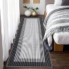 Machine Washable Runner Rug Modern Border Low Pile Non-Shedding Soft Gradient Faux Wool Print Entryway Bathroom - 2 of 4