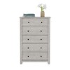Galano Genoa 5-Drawer Chest of Drawer (46.2 in. H x 17.1 in. W x 30.4 in. D) in Dusty Gray Oak, Knotty Oak, White - 4 of 4