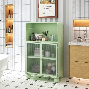 45.28" H Storage Cabinet, Freestanding Display Storage Cabinet for Bathroom, Living Room, Kitchen, Home Office - 1 of 4