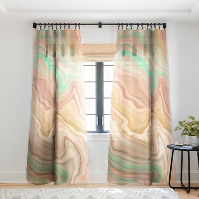 Marta Barragan Camarasa Abstract A sea of dunes I 120" x 50" Single Panel Sheer Window Curtain - Deny Designs