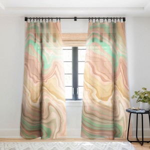 Marta Barragan Camarasa Abstract A sea of dunes I 120" x 50" Single Panel Sheer Window Curtain - Deny Designs - 1 of 4