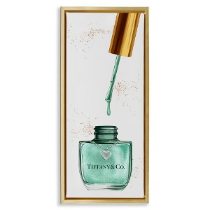 Stupell Industries Cyan Makeup Nail Polish Brush, 15" x 31" - 1 of 4
