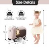 Infurnic Luggage Kid's Ride-On Suitcase, Dual-Purpose Travel Toy, High-Grade ABS, Adjustable Strap, Perfect for Trips, Pink, 18.7"*14"*12.6" - 2 of 4