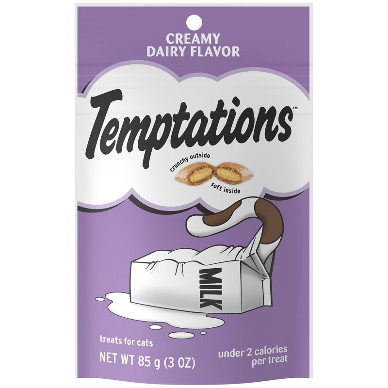 Temptations Creamy Milk Flavor Crunchy Cat Treats, 1 of 9