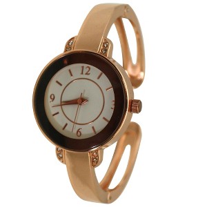 Olivia Pratt Metallic Round Face Bangle Women Watch - 1 of 3