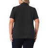 Agnes Orinda Women's Plus Size Short Sleeve Notch Lapel Single Breasted Office Blazer - 4 of 4
