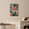 Art Remedy Tiger Hidden in Tropics Tropical Jungle Animals Wall Art Framed - 2 of 4