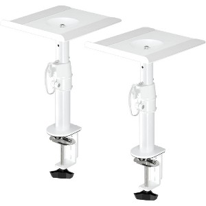 Paaaawaters Clamp-on Speaker Stand Desk Mount Set, Height Adjustment, Universal Audio Holders for Computer - 1 of 4