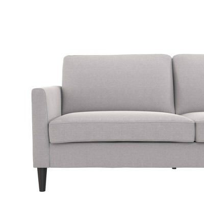 Light Gray Linen 67'' Wood Frame Pillow-Top Arm Sofa