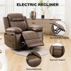 COMHOMA Electric Recliner for Elderly, Faux Leather Sofa, Dual Motor Power Lift Recliner Chair with Massage Heat, USB Ports, Side Pockets - 3 of 4