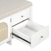 GlasFlength Ottomans and Benches with Drawers and Hidden Storage for Living Room, Entryway, And Hallway, White, 43.5"*15.4"*20.4" - 4 of 4