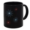 Elanze Designs Proud True Red White Blue Fireworks 11 ounce Black Ceramic Coffee Mug - 2 of 2