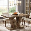 Tribesigns 47-Inch Dining Table for 4, with Heavy Duty Pedestal, Farmhouse Wooden Eating Desk for Home, Dining Room, Small Space,Brown - 3 of 4