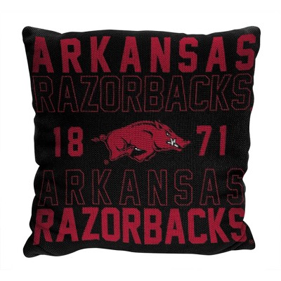 NCAA Arkansas Razorbacks Stacked Woven Pillow