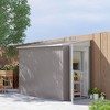 Outsunny Steel Garden Storage Shed, Lean to Shed Outdoor Metal Tool House with Lockable Door & Air Vents for Backyard Patio Lawn, White - 3 of 4