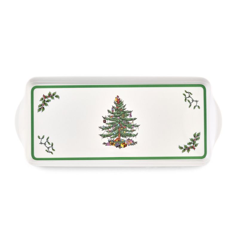 Pimpernel Christmas Tree Melamine Sandwich Tray - 15.1 x 6.5 Inches, 1 of 6