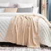 Amelie Home Aberdour Basket weave Knit Throw,Beige(Throw) - 2 of 4