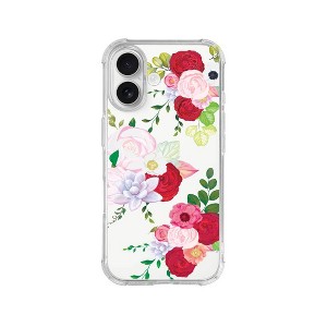 Centon iPhone 16 'Red Flower Garden' Case Tough Edge - Clear - 1 of 2