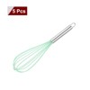 Unique Bargains Silicone Stainless Steel Non-Stick Coated Heat-Resistant Whisk 5 Pcs - 3 of 4