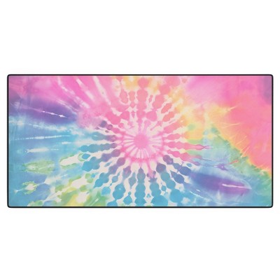 Emanuela Carratoni Boho Rainbow Tie Dye Desk Mat -Deny Designs