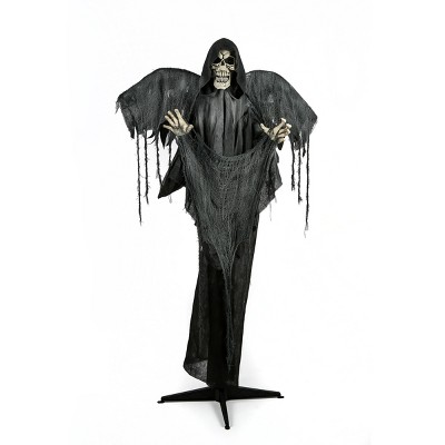 63" Animated Halloween Grim Reaper, Sound Activated