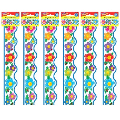 TREND Crayon Flowers Terrific Trimmers®, 39 Feet Per Pack, 6 Packs