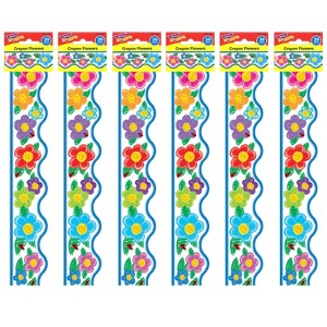TREND Crayon Flowers Terrific Trimmers®, 39 Feet Per Pack, 6 Packs - 1 of 3