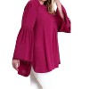 Women's Popover Trumpet Sleeve Blouse - umgee - 2 of 4