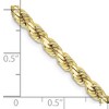 Black Bow Jewelry 4.25mm 10K Yellow Gold Solid Diamond Cut Rope Chain Necklace - 2 of 4