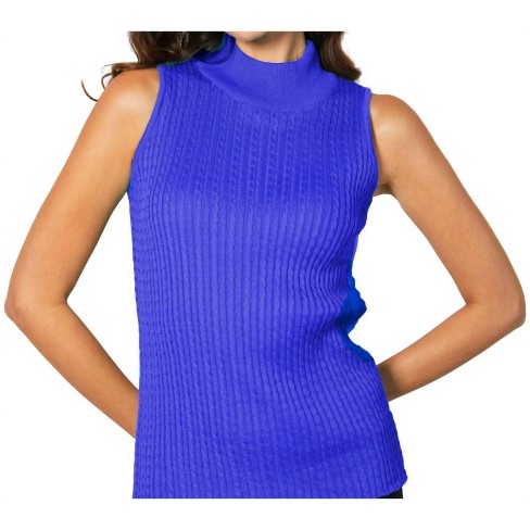 Women's Sleeveless Braided Mock Neck Top - french kyss - image 1 of 2