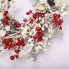 26" Faux Winter Christmas Pinecone Berry Twig Front Door Wreath - 3 of 4