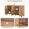 CAVINAS 4-Door Sideboard Cabinet with Distressed Finish & Adjustable Shelves,Wooden Buffet Cabinet with Storage for Kitchen,Dining Room - 3 of 4
