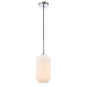 Elegant Lighting Kasey 1-Light Honey Gold Pendant with Round Canopy - 1 of 4