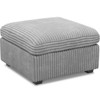 Belffin Corduroy Storage Ottoman - Modular Footrest with Hidden Compartment & Tool-Free Assembly - 3 of 4