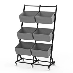 SEVOBAL Rolling Laundry Hamper Sorter Freestanding Laundry Hamper with 6 Adjustable Storage Baskets for Bedroom Laundry, Gray, 22.62"*14.82"*5.07" - 1 of 4