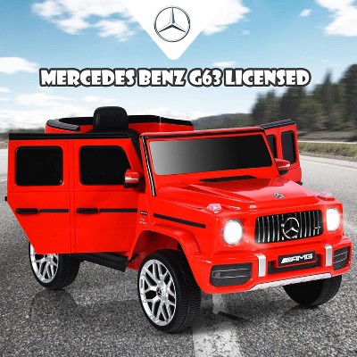 Red 12V Mercedes-Benz G63 Kids Ride-On Car with Remote Control