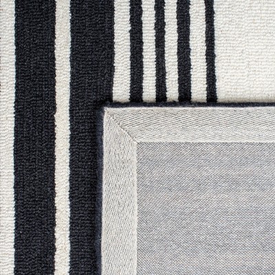 Handmade Metro Elegance 4' x 6' Black Wool Area Rug