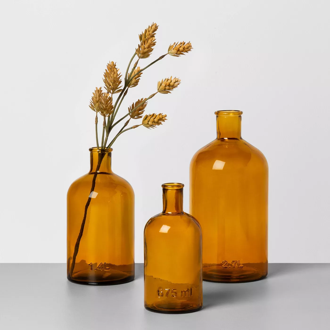 Amber Glass Vase - Hearth & Hand™ with Magnolia - image 2 of 10