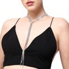 SOHI Women's Crystal Silver Bling Negligee Necklace - 4 of 4