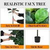 Artificial Fiddle Leaf Fig Tree, 63 Inch Faux Ficus Lyrata Plant with 62 Fiddle Leaves, Fake Floor Plant in Pot for Indoor Outdoor Living Room - 4 of 4