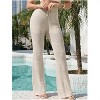 Wikineon Womens Beach Cover Up Pants Boho Crochet Knit High Waist Drawstring Sheer Hollow Swim Pant Swimwear - 4 of 4