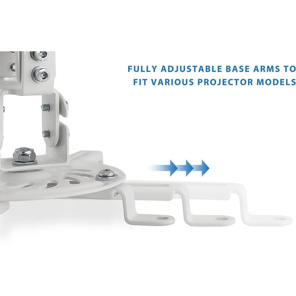 Mount-It! Universal Ceiling Projector Mount Bracket | Full Motion and Height Adjustable from 21 - 34.5 in. | 30 Lbs. Weight Capacity | Long Size - thumbnail 4