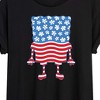 Women's - SpongeBob SquarePants - Silhouette Stars Stripes Oversized Graphic T-Shirt - 2 of 4