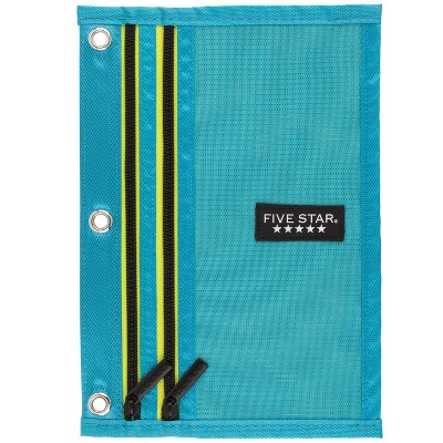 Five Star Dual Zipper Pencil Pouch - Teal : Target