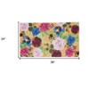 HomeRoots 24" X 36" Natural Pink and Green Coir Floral Outdoor Door Mat - 3 of 3