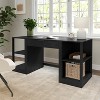 Martha Stewart Kayden Home Office Modular Single-Drawer Desk with Dual 2 Tier Shelves - 2 of 4